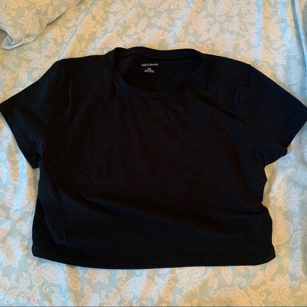 Wild Fable Black tshirt crop top